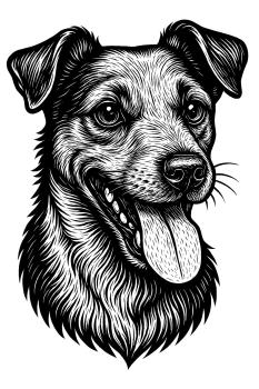 Preview: Damen T-Shirt mit Jack-Russel Aufdruck